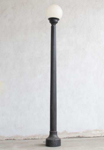 Eight Foot Lamp Post w/White Globe Head