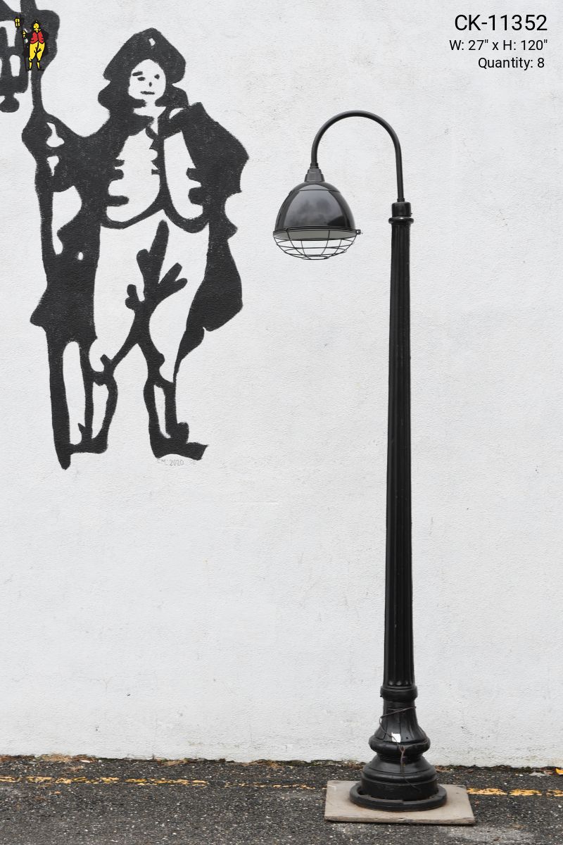 Curved lamp post deals