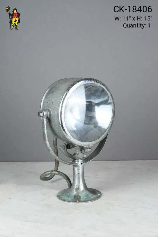 Vintage Nickel Swivel Spotlight