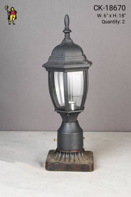 Black Newel Post Lantern
