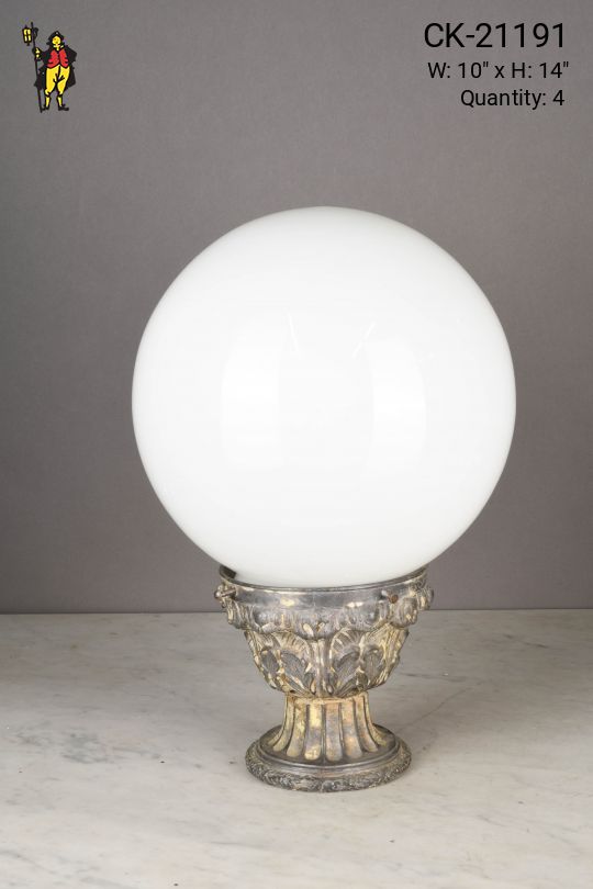 Distressed Newel Post Globe
