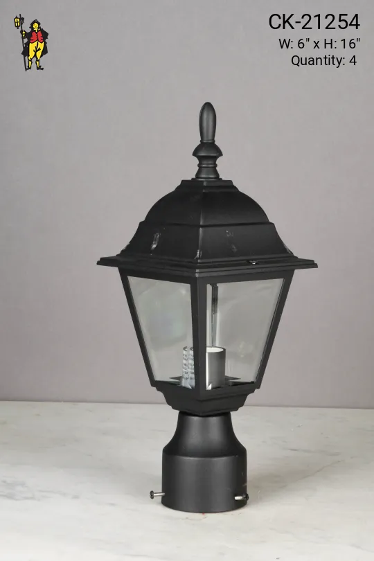 Black Traditional Park Style Newel Post Head
