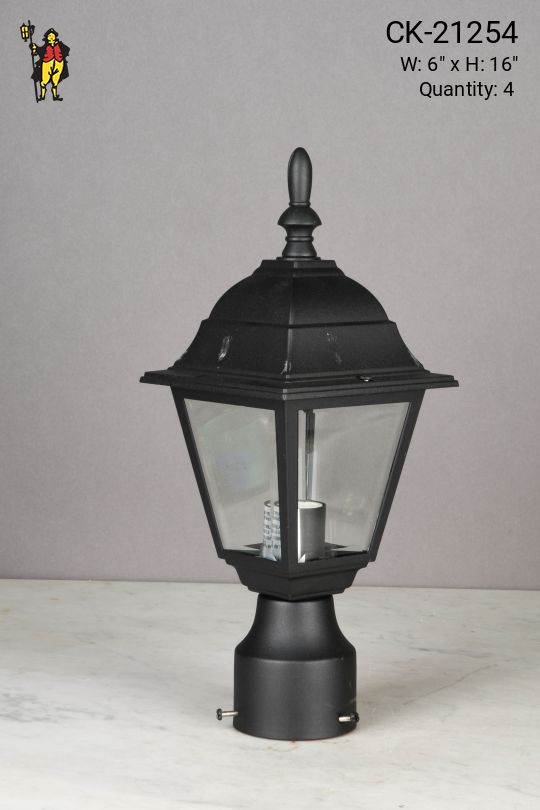 Black Traditional Park Style Newel Post Head