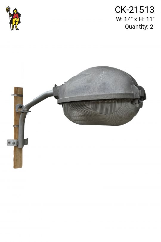14" Cobra Head On Metal Arm (No Base or Post, Arm Only)