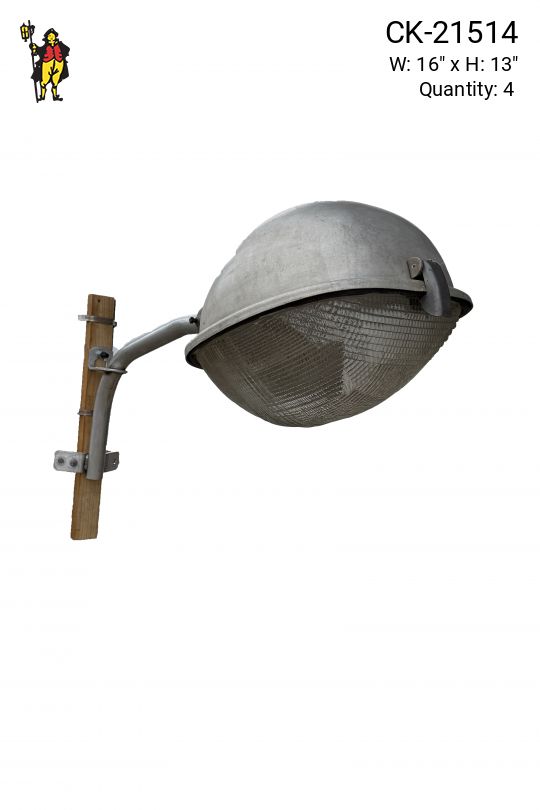 16" Cobra Head On Metal Arm (No Base or Post, Arm Only)