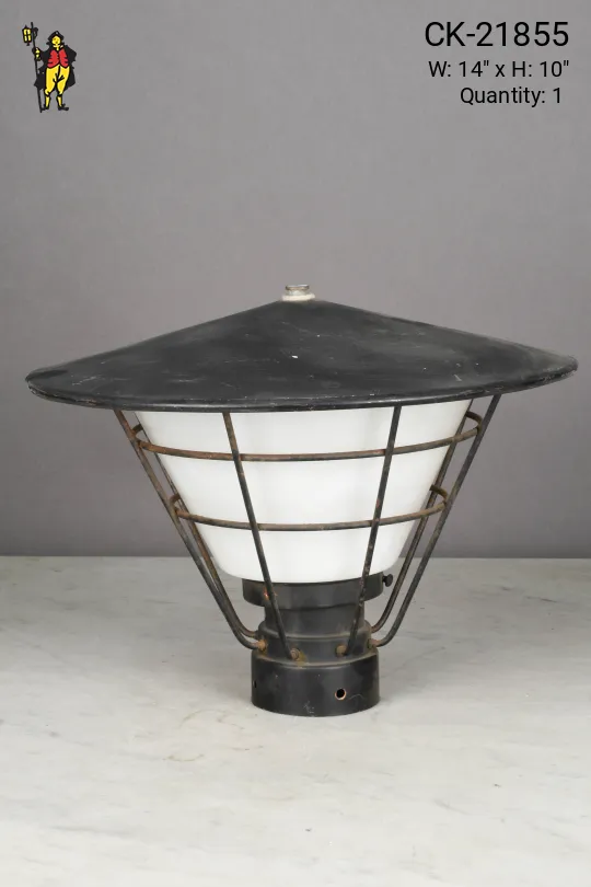 Black Caged Newel/Lamp Post Head (3in)