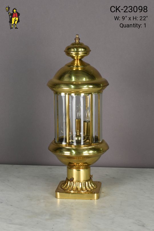 Polished Brass Traditional Newel Post Head