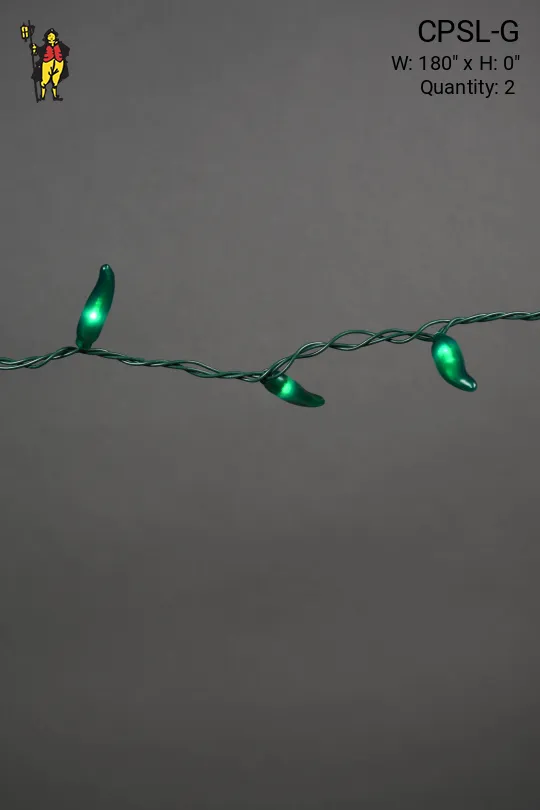 15' Green Chili Pepper String Lights