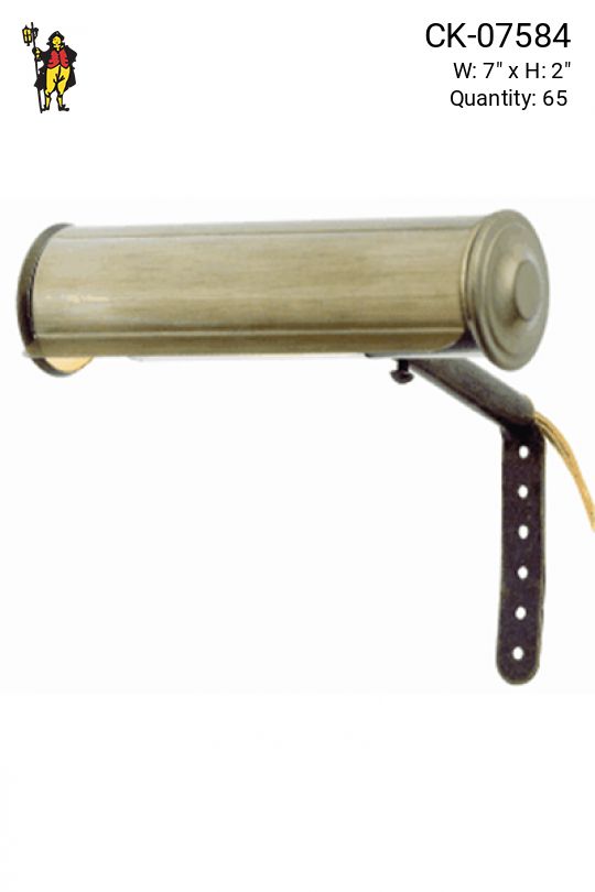 Antique Brass 7" Deluxe Picture Light w/Visor Shade