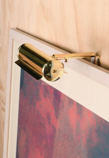 Polished Brass 7" Deluxe Picture Light