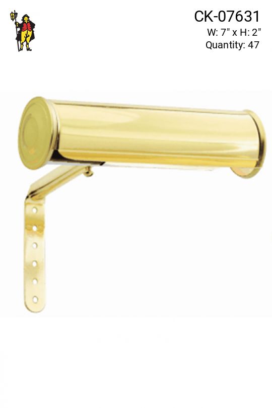 Polished Brass 7" Deluxe Picture Light