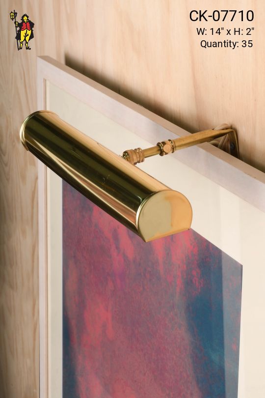 Polished Brass 14" Picture Light