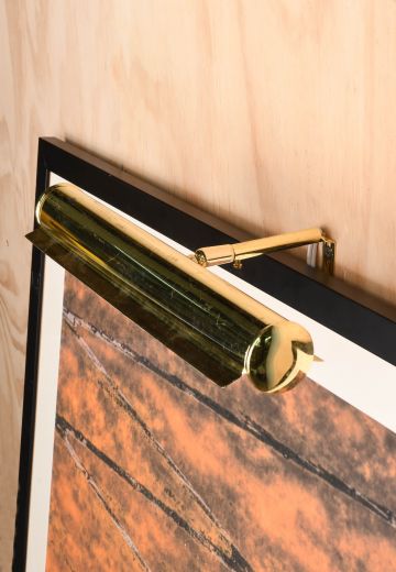 Polished Brass 14" Picture Light w/Visor Shade