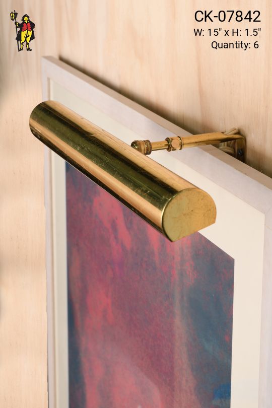 Polished Brass 15" Picture Light