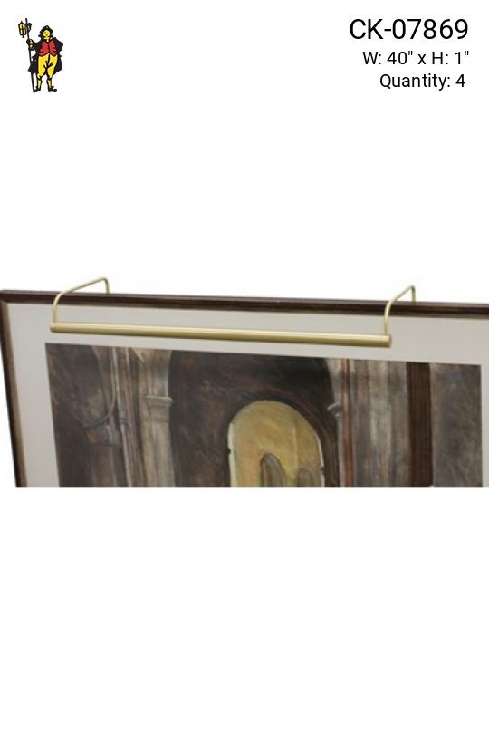 Slim 40" Satin Brass Picture Light