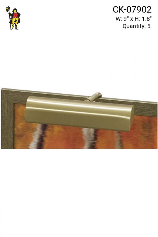 Satin Brass 9" Picture Light