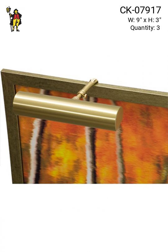 Contemporary 9" Polished Brass Picture Light