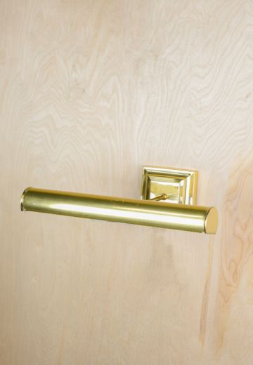 Fourteen Inch Polished Brass Wall Mounted Picture Light