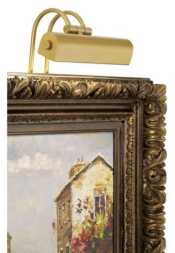 9" Satin Brass Picture Light