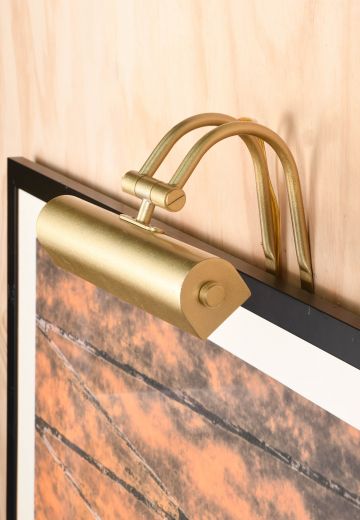 9" Satin Brass Picture Light