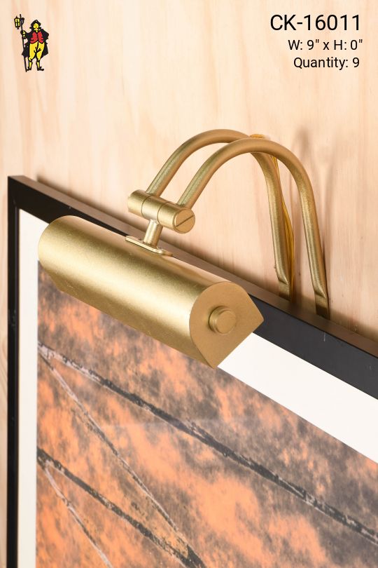 9" Satin Brass Picture Light