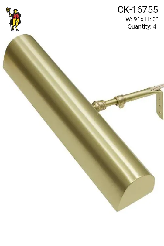 9" Distressed & Scratched Polished Brass Picture Light