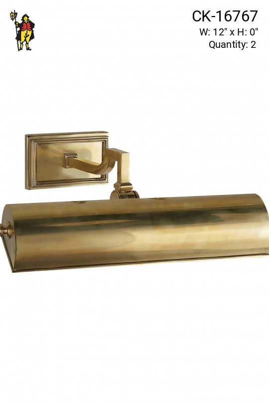 12" Antique Brass Picture Light