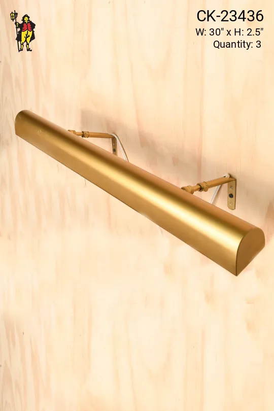 30" Satin Brass Picture Light