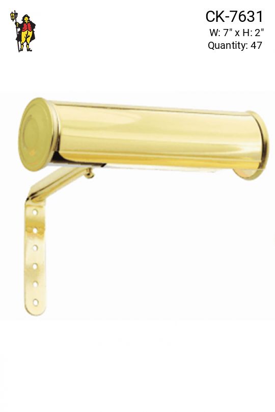 Polished Brass 7" Deluxe Picture Light