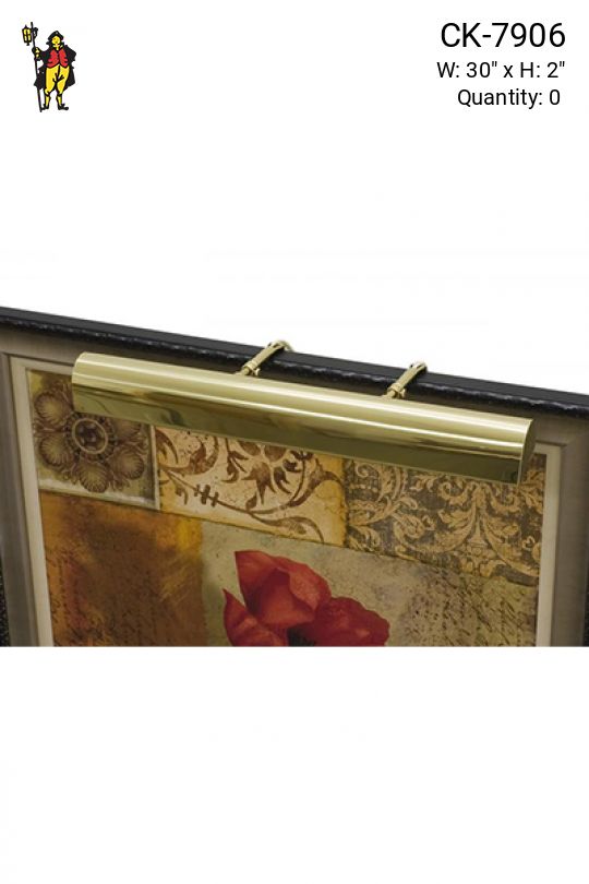 Polished Brass 30" Picture Light