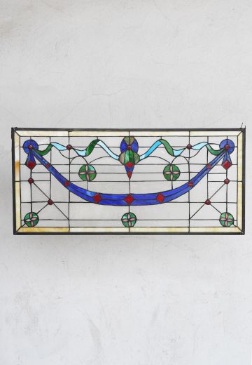 Blue Rectangular Stain Glass