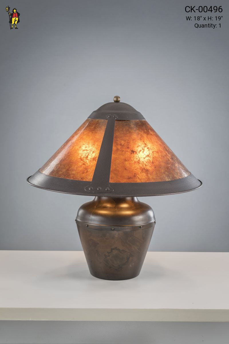 Mica shade table lamp best sale