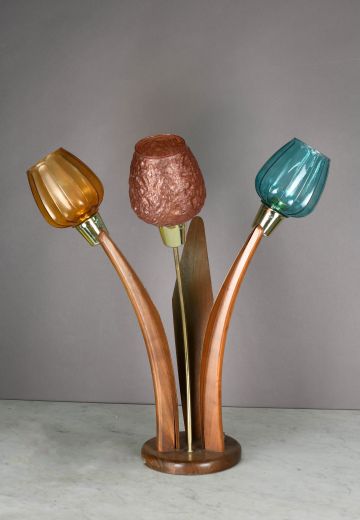 Multicolored Mid-Century Table Lamp