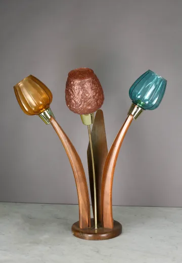 Multicolored Mid-Century Table Lamp