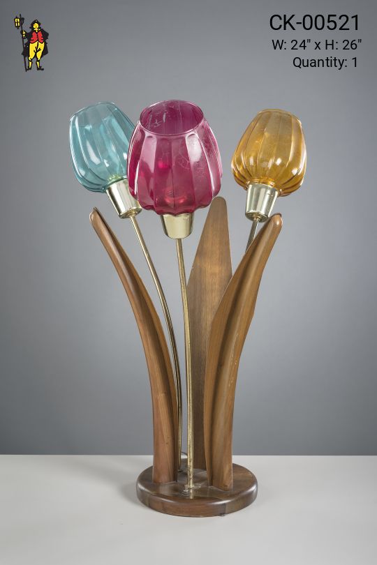 Multicolored Mid-Century Table Lamp