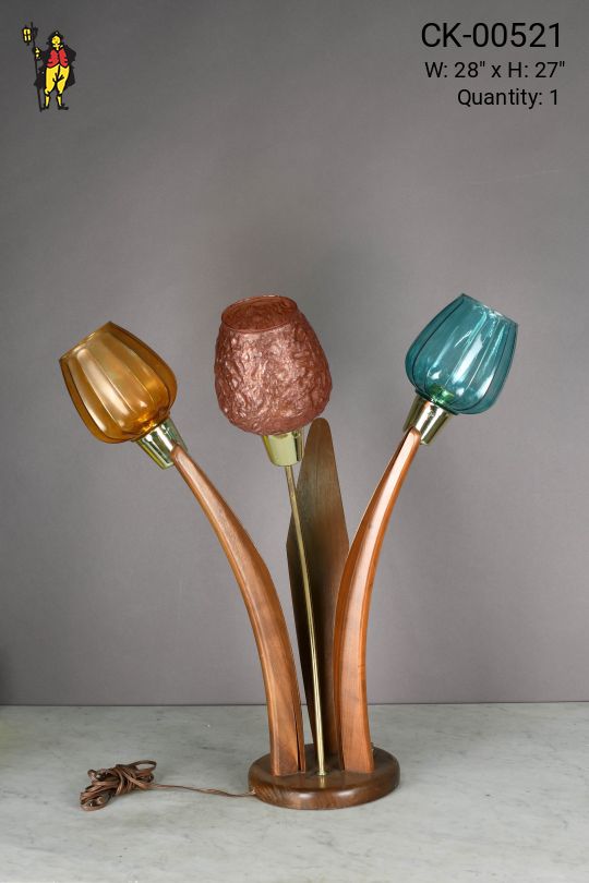 Multicolored Mid-Century Table Lamp