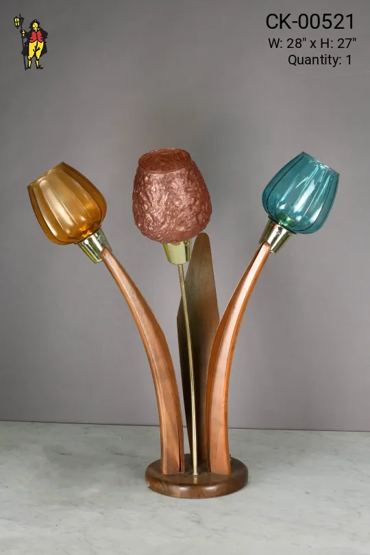 Multicolored Mid-Century Table Lamp
