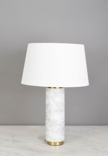 Contemporary White Marble Table Lamp