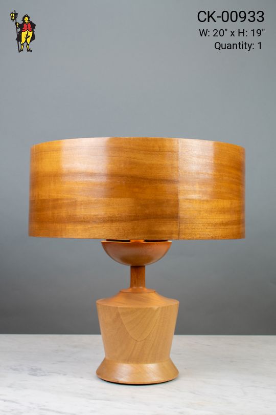 Large Wooden Table Lamp