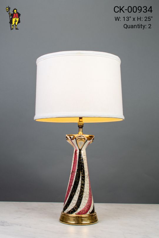Multicolor Abstract Ceramic Table Lamp