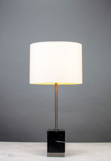 Marble Base Brass Pole Table Lamp