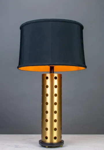 Pierced Brass Table Lamp