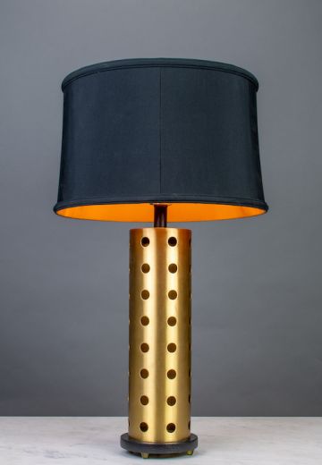 Pierced Brass Table Lamp