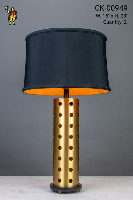 Pierced Brass Table Lamp