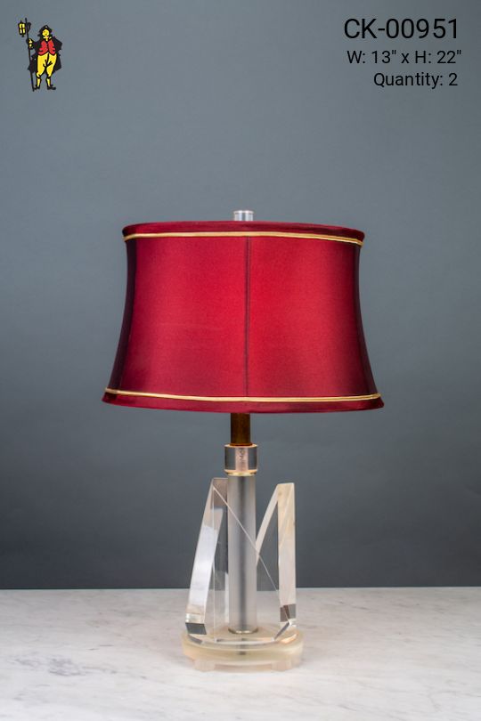 Glass Triangles Table Lamp