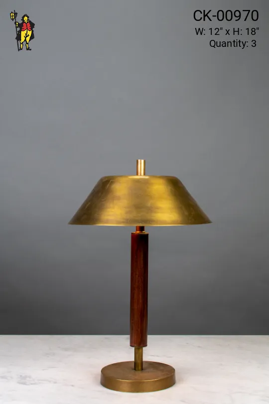 Brass Shaded Table Lamp