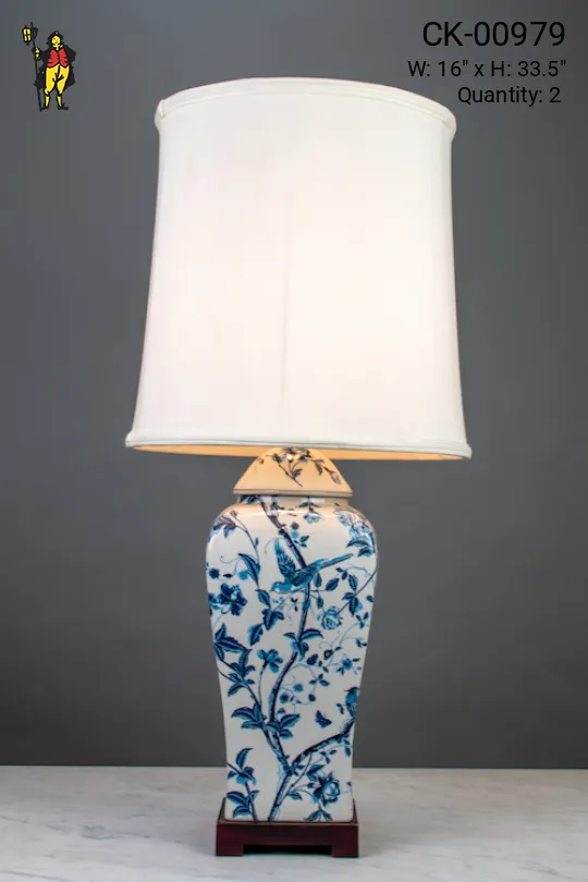 Floral Ceramic Table Lamp