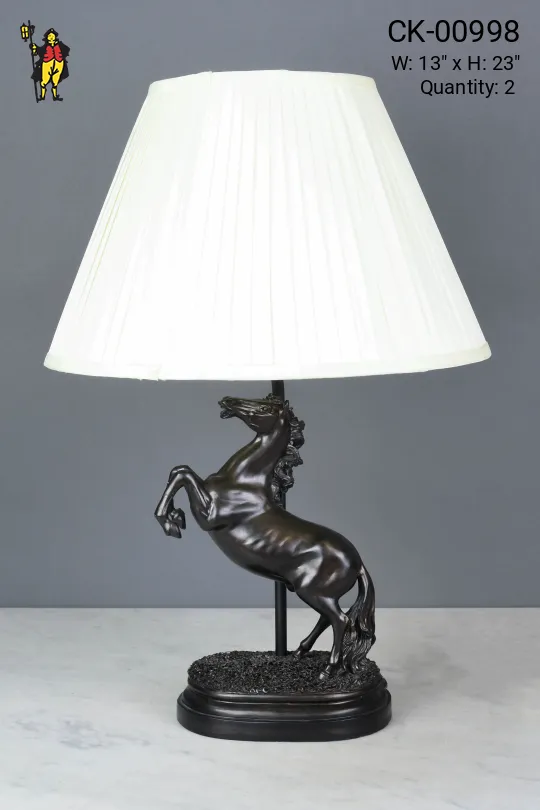 Bronze Horse Table Lamp