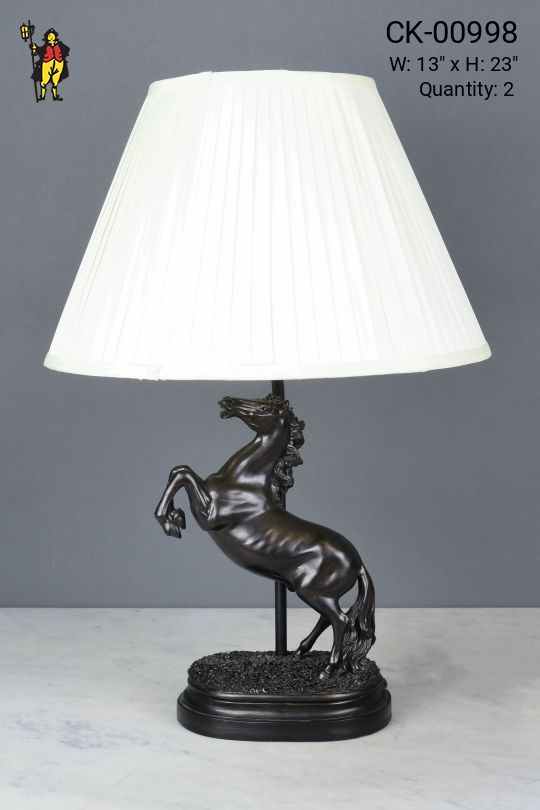 Bronze Horse Table Lamp