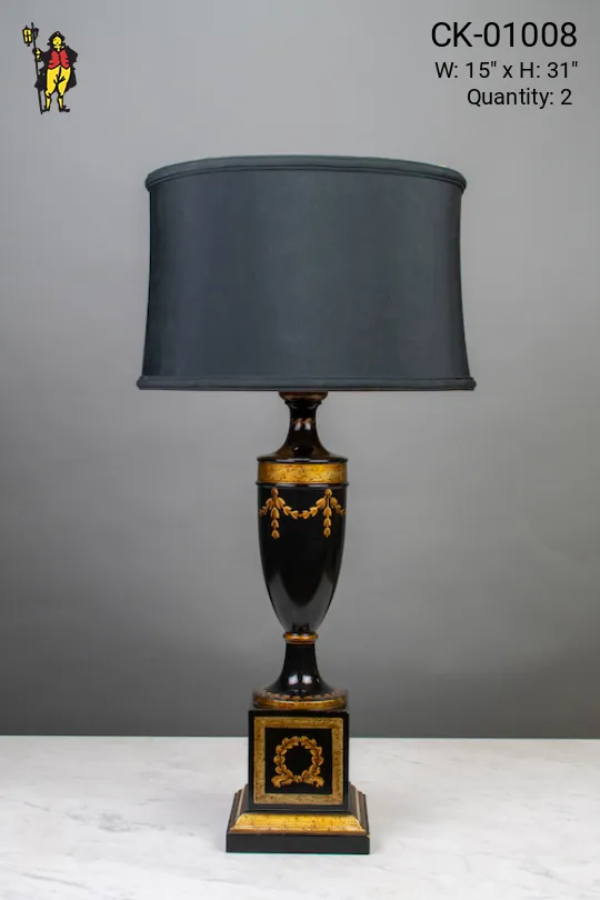 Black Formal Table Lamp